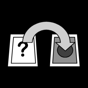 flip card / turn over card
